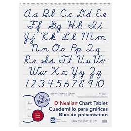 D'Nealian Chart Tablet, 24"X32", Cursive, 25 Sheets