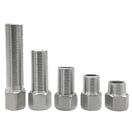 Beduan 1/2 Female to 1/2 Male Pipe Extension Adapter Connector Nipple, Stainless Steel Pipe Extension Fittings for Tub Spout Shower 30MM/40MM/50MM/70MM/100MM Length