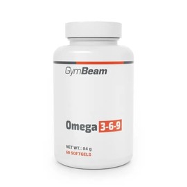 GymBeam GymBeam Omega 3 6 9 mit Vitamin E angereichert, pro Tagesdosis Fisch?l 800 mg, erh?lt Fisch-, Leinsamen- und Sonnenblumen?l, Lein?l-Kapseln, komplexe Quelle von Omega-3, Omega 6 und Omega 9 (60 caps)