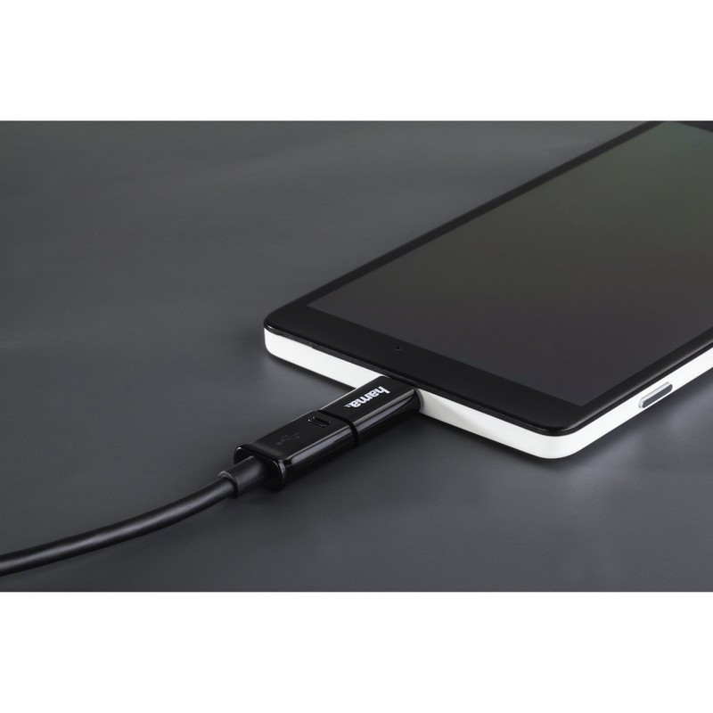 Hama USB C Adapter (USB-Type-C-Stecker auf Micro-USB-2.0-Buchse, vergoldet, geschirmt, 15