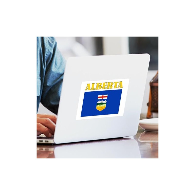 CafePress Alberta Flag Rectangle Bumper Sticker Car Decal