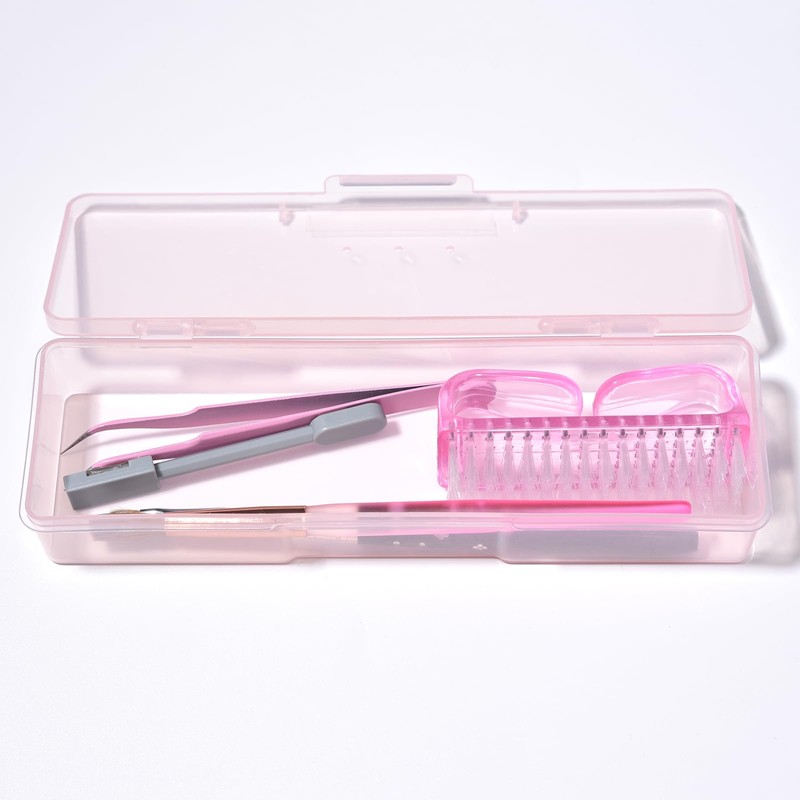 siyuwuro 4Pcs Transparent Storage Boxes For Nail Tool Professional Pedicure