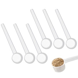 Reusable Plastic Measuring Spoons, 6 PCS, 5g, Transparent, Durable Kitchen Cooking Tools Home Catering(Size:6)