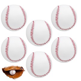 TOATELU Pack of 6 baseballs 9 inch hand-sewn baseballs, professional baseballs, 9 inches, professional baseball balls for adults and teenagers, professional baseball games