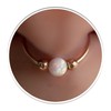 Gold Septum Ring 20 Gauge White Opal Septum Piercing Hoop