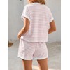Famulily Loungewear Sets for Women Uk Summer Short Sleeve Sleepwear