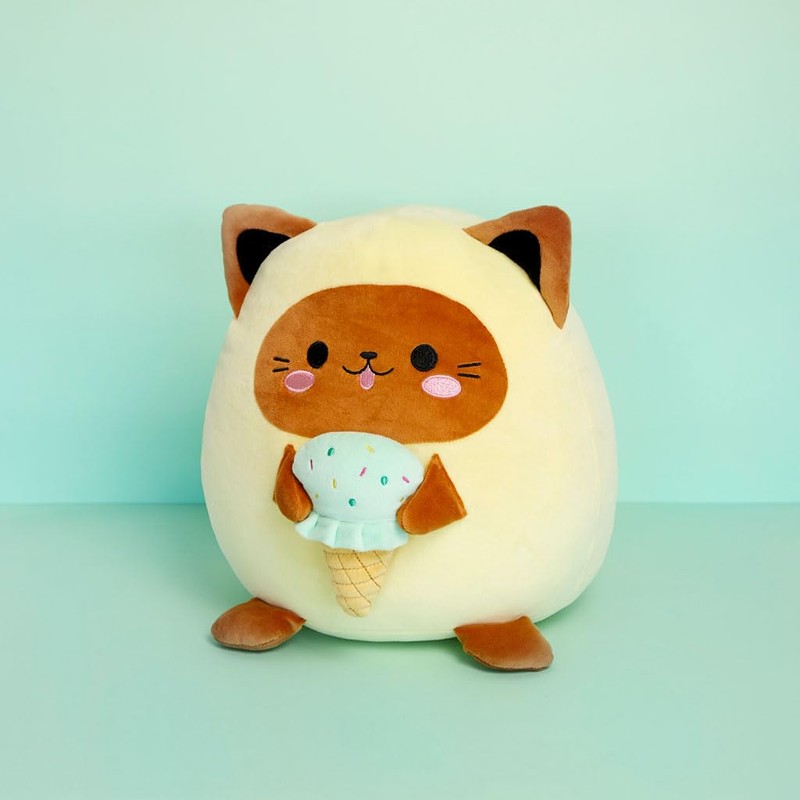 balvi Fluffy Kawaii Minty Cushion Yellow Fluffy Soft Ice Cream