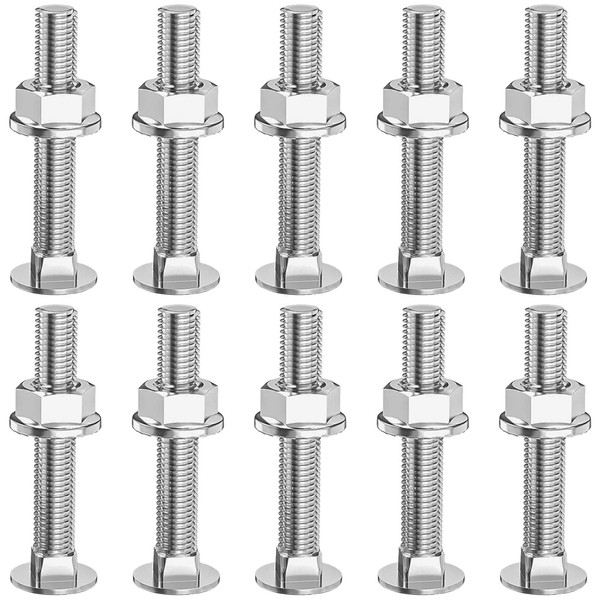 Dayalo Pack of 10 Carriage Bolts M8 x 50, Carriage