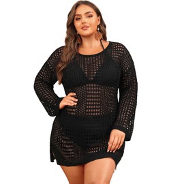 Aqua Eve - Traje de baño para mujer, talla grande, color negro, Negro -, 22 Plus