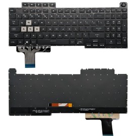 PAEBAI+ Replacement Laptop Keyboard RGB Backlit Compatible with ASUS ROG Strix G17 G713QM G713QR Series Backlight US Layout