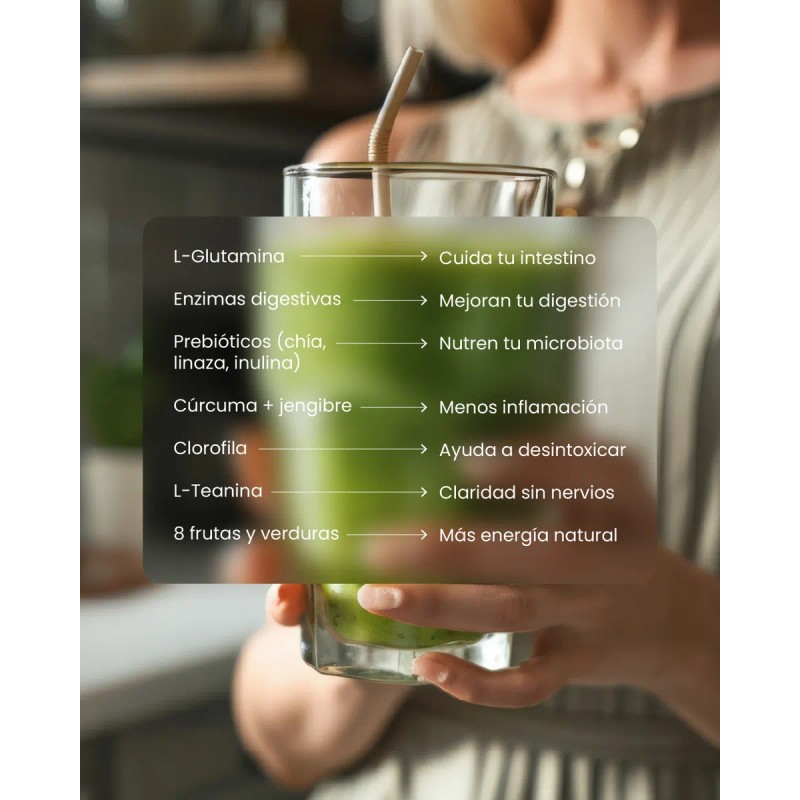 Greens Support Prebióticos Y Enzimas Digestivas 30 Ingredi