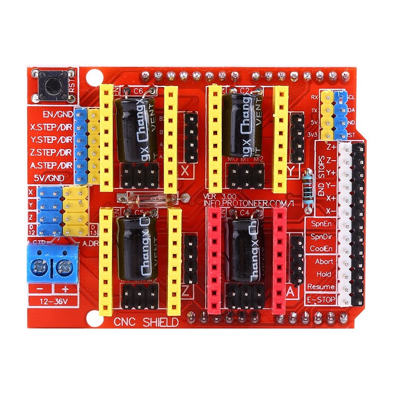 CNC Shield Expansion Board 4Pcs A4988 Stepper Motor Driver For