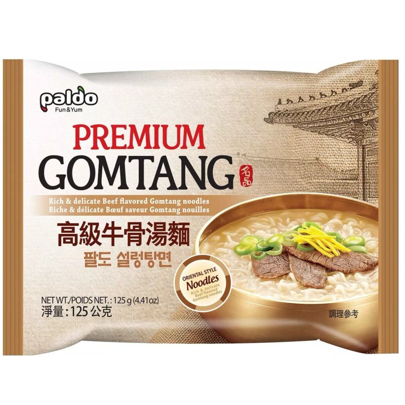 Paldo Premium Gomtang Instant Beef Noodles 4.41 oz x 4