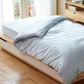 昭和西川(Showa-nishikawa) ボックスシーツ ブルー 100×200×40㎝ シングル SUYA-LAB ボックスシーツマチ40㎝ S 2241281450308