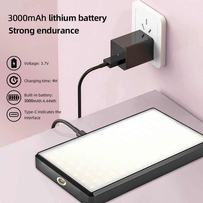 12W Pocket Led Light Mini Video Lamp Photography Light 2500K-9000K