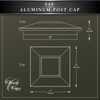 Classy Caps Black Aluminum Deck & Fence Post Cap Fits