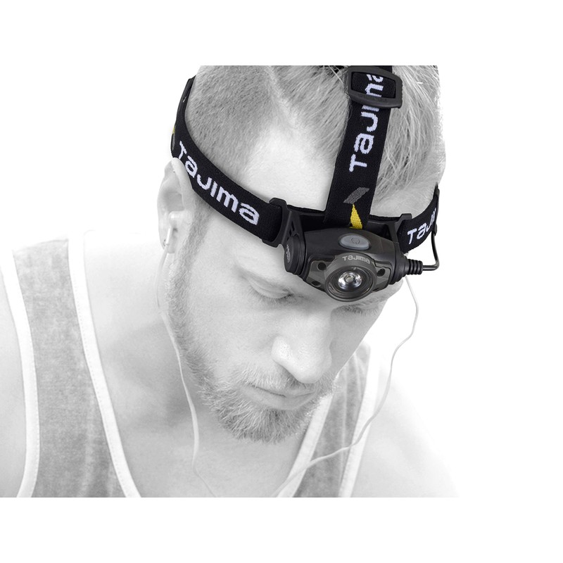 Tajima LE-F351D-GA LED Headlight, Black, Gunmeta, Brightness up to 350