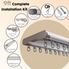 Silent Double Curtain Track Ceiling Mount 5' to 16', Wide