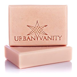 Urban Vanity Hand & Body Soap Bar Vegan Friendly Palm Oil Free Cruelty Free Made In UK 100g (Rose & Pink Clay)