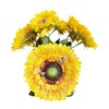 FORLONG Large Ceramic Flower Vase, Hand-Painted Sunflower and Bee Home
