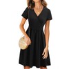 VOTEPRETTY Women's Short Sleeve V Neck Wrap Dress Summer Casual