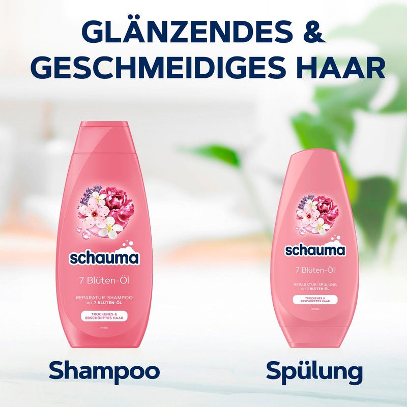 SCHAUMA Shampoo 2 x 400 ml 7 Flower Oil