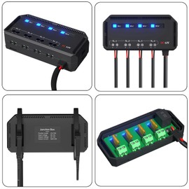 4 Way Fuse Block 12V Waterproof Motorcycle Fuse Relay Box Kit Quick Wiring with LED Indicator Professional Automotive Fuse Box Holder Panel with 5A 3A 2A Fuses for Automotive Car Boat Marine Trike