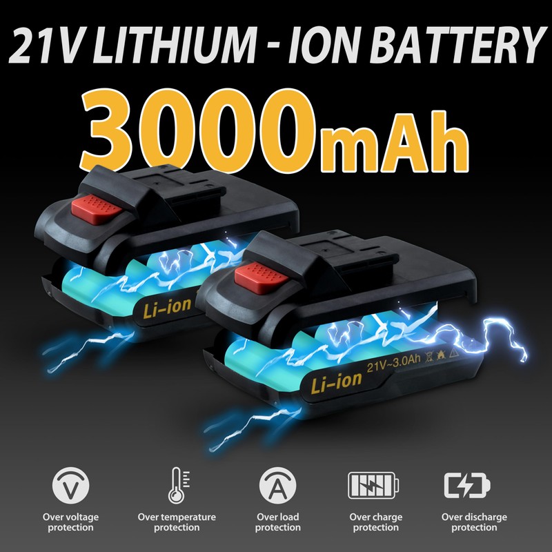 SOLUDE Tool Set with Drill,21V Cordless Power Drill Tool Box