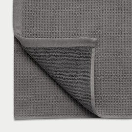 Cozy Earth Charcoal Waffle Hand Towels- Made from Cotton & Viscose from Bamboo, Plush, Absorbent, Soft