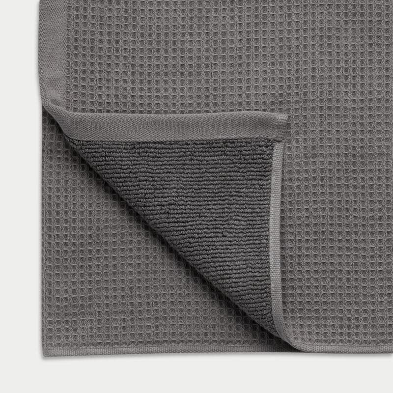 Cozy Earth Charcoal Waffle Hand Towels- Made from Cotton &