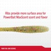 Berkley Powerbait Maxscent Flat Worm Fishing Soft Bait , Black,