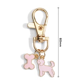 Gallkeat Dog Keychain, Cute Cartoon Pendant for Animal Lovers, Cute Pendant Bag Charm for Women, gold, S