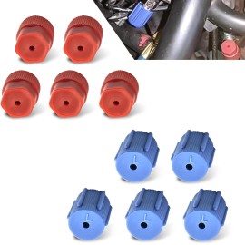 NoBrand 10 PCS Car Low Side High Side Air Conditioner Cover Kit, Air Conditioner Compres