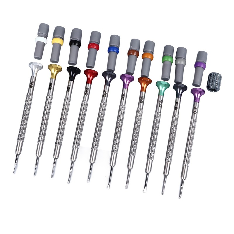 Watch Repair Screwdriver Set 0.6‑2.0mm Color Coded Replaceable Heads Micro