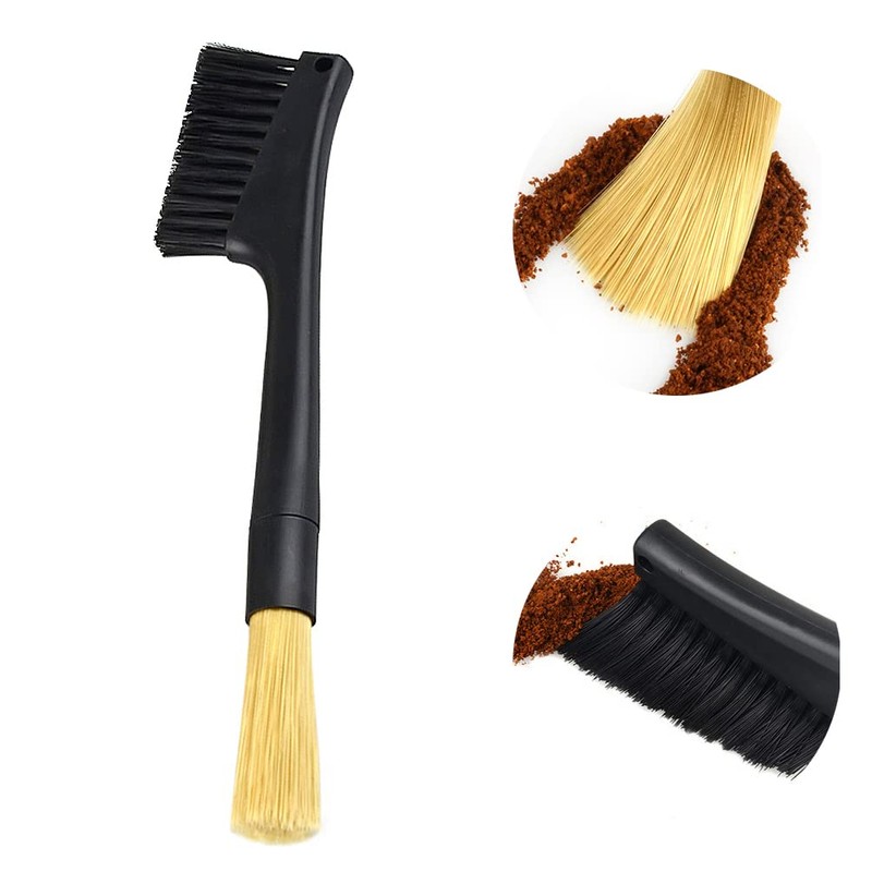 ADBZEN Coffee Cleaning Brush Removable Dual Purpose Dusting Coffee Brush