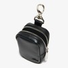 Lacoste NF1410KP Leather Earphone Shoulder Pouch, Black, Black