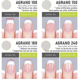Cherimoya Kit Lima De Acero Para Uñas Con 12Pzs Repuestos,Lima de Uñas Autoadhesivas de Grano 100/150/180/240,Metal Lima Para Uñas Luna para DIY en Casa y Salon