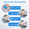 Sock Aid Helper with Foam Grip Handle, Easy On and
