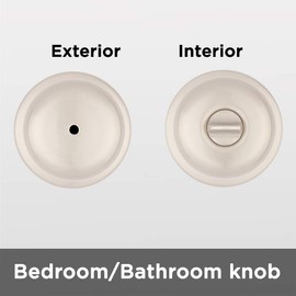 Kwikset 97300-829 Juno Privacy Knob, Pack of 1, Satin Nickel