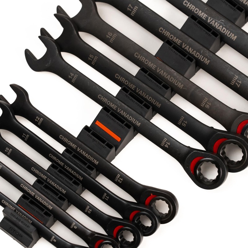 ToolBox Widget Basics Wrench Organizer - Rubber Wrench Holders for