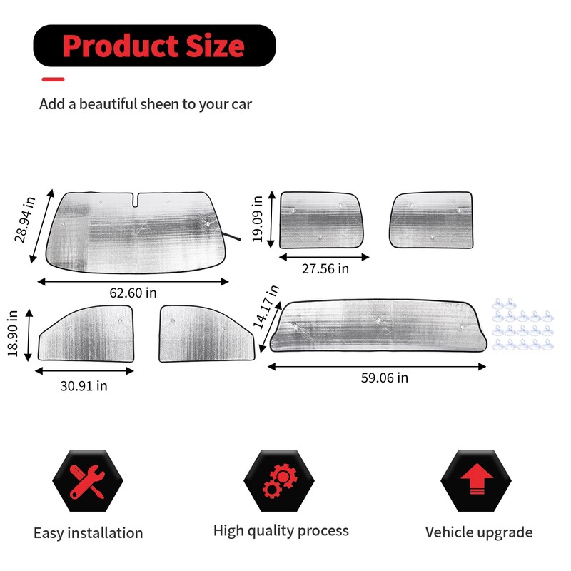 RT-TCZ Windshield Sunshade Sun Shade Heat Shield Window Sun Visor