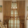 Amidoudou 1 Pair European Luxury Embroidered Curtains for Living Room