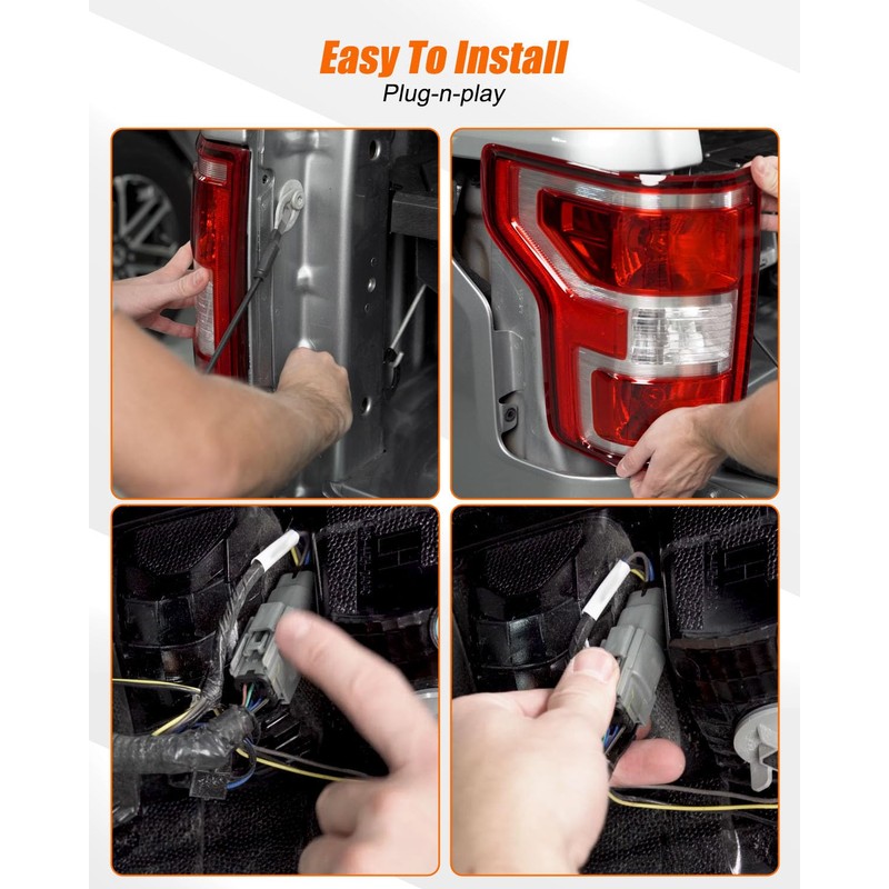 6-Pin Rear Tail Light Lamp Connector Wire Fit for Ford
