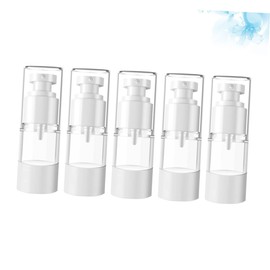 MERRYHAPY Travel-Friendly 5pcs Airless Pump Bottles Refillable Liquid Subpackaging Bottles Dispenser Lotion Containers Press