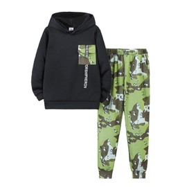 PureChapter Boys Pants Set 2Pcs Clothes for Boys Hooded Sweatshirt Sweatpants Winter Outfits for Kids