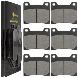 Caltric Front Rear Brake Pads for Yamaha V-Max 1200 VMX12 VMX1200 1985-2007 Motorcycle