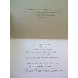 Thomas Kinkade  THOMAS KINKADE Christmas Moonlight BRIDGE Village 2007 GREETING CARD w/envelope