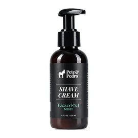 Pete & Pedro- CREMA DE AFEITAR - Natural y artesanal, aroma a menta y eucalipto | Espuma espesa y rica, ideal para los sentidos