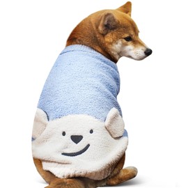 Dog Sweaters for Small Dogs, Dog Pullover Fleece Sweater for Small Mdium Dog, Stretchy Thick Dog Sweater for Small Dog, Dog Outfit for Girl Boy, Comfy Warm Dog Clothes for Cold Weather Sky Blue Large