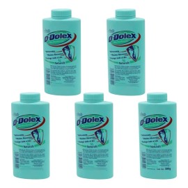 Kit De 5 Talcos Para Pies Odolex Verde 300g Olor Naturals